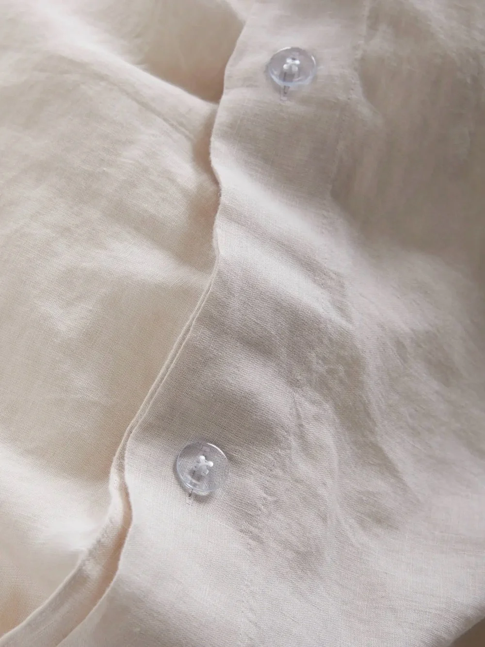 NWOT Quince European Linen 1 Piece Duvet Cover, King/Cal King (Sand)